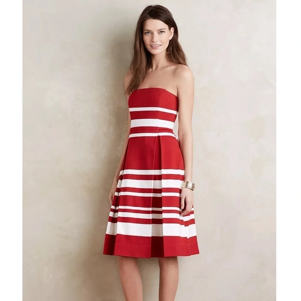 Anthropologie Maeve Mita Strapless Dress